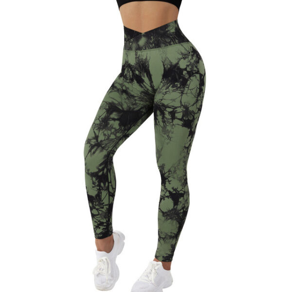 Seamless Tie Dye Leggings Women Yoga Pants Push Up Sport Fitness Running Gym Leggings - Image 3