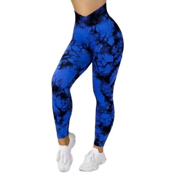 Seamless Tie Dye Leggings Women Yoga Pants Push Up Sport Fitness Running Gym Leggings - Image 6