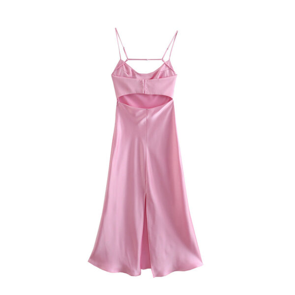 Women Camis Satin Long Dresses Elegant Sleeveless Slip Holiday Party Dresses Sexy Casual Backless Summer Dresses - Image 5